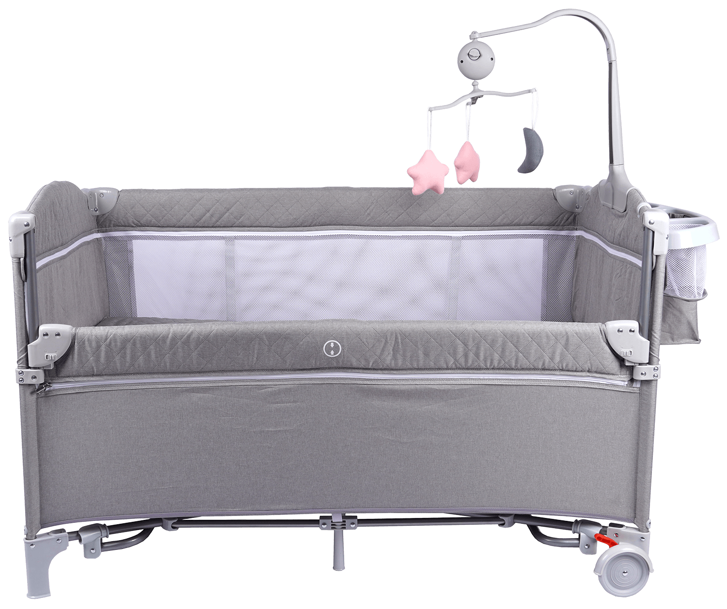 Baby playpen with beside bed function
